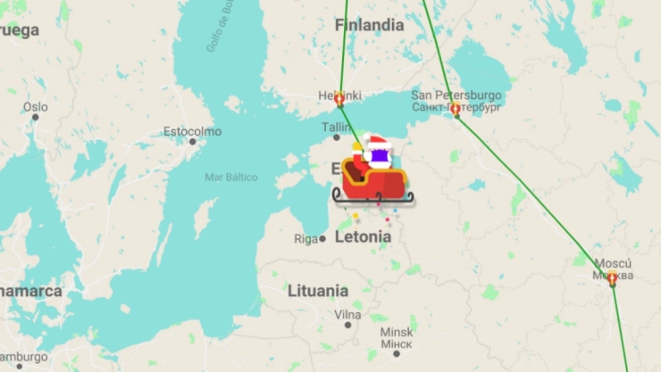 Santa Claus recorrido en vivo