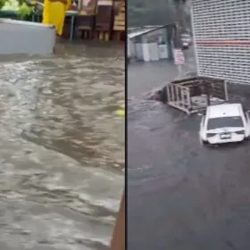 ¡Inundaciones y coches bajo el agua! Así luce Acapulco tras el paso de “Simon”