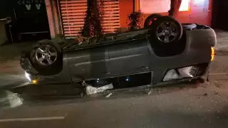 Volcadura en Polanco