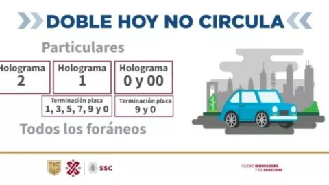 doble hoy no circula cdmx y edomex