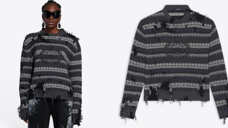 suéter roto Balenciaga