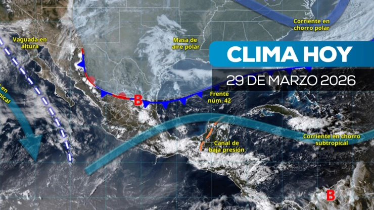Clima en México hoy 29 de marzo: Frente frío 42 se aleja pero dejará lluvias y granizo