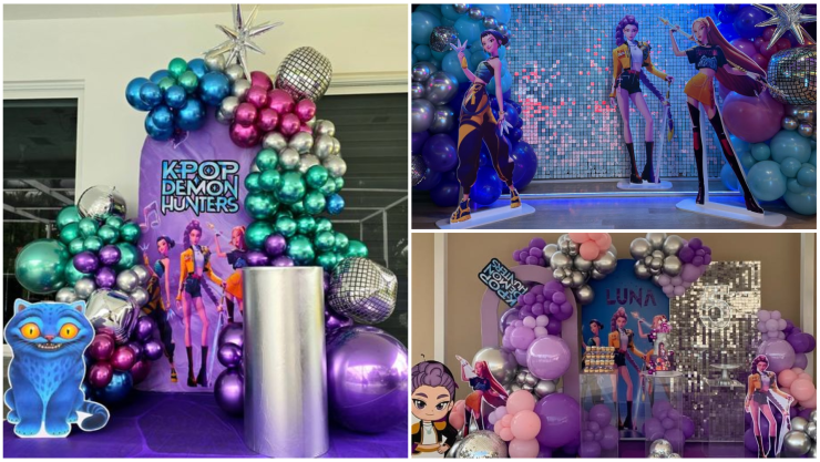 6 ideas de decoración en globos de Kpop Demon Hunters; ideales para fiestas de cumpleaños y el Día del Niño 2026