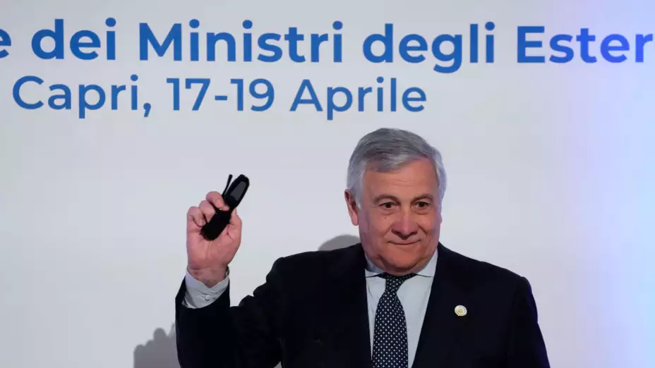 El ministro de Exteriores de Italia, Antonio Tajani.
