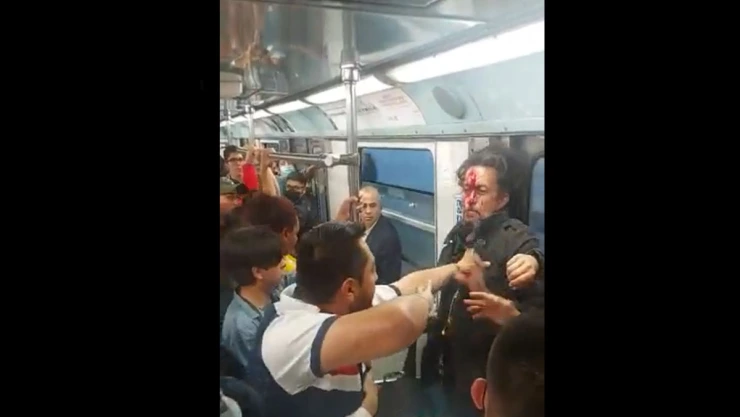 Riña en metro