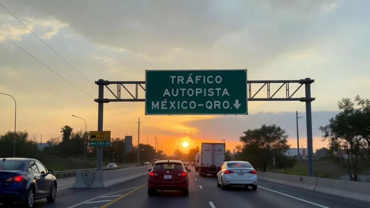 ¿Obstrucciones en la circulación Así el tráfico vehicular en la autopista México-Querétaro hoy viernes 16 de enero.jpg
