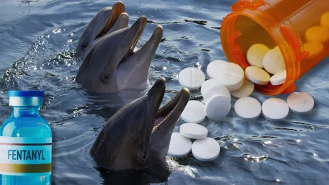Delfines consumen fentanilo