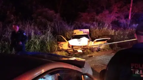 Accidente El Jobo taxi