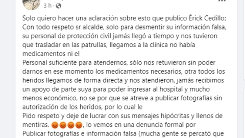 Denuncia de supuesto afectado por caída de rayo.