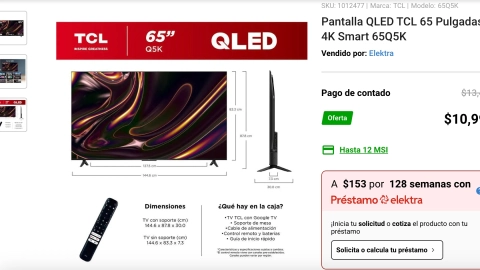 Así es la TV que remata Elektra