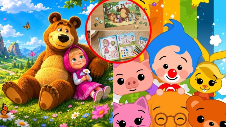 4 juguetes de ‘Masha y el Oso’ y ‘Plim Plim’ ideales para entretener a los niños en vacaciones