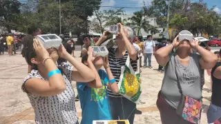 Eclipse solar 2024 en Quintana Roo: Así lo disfrutaron los cancunenses