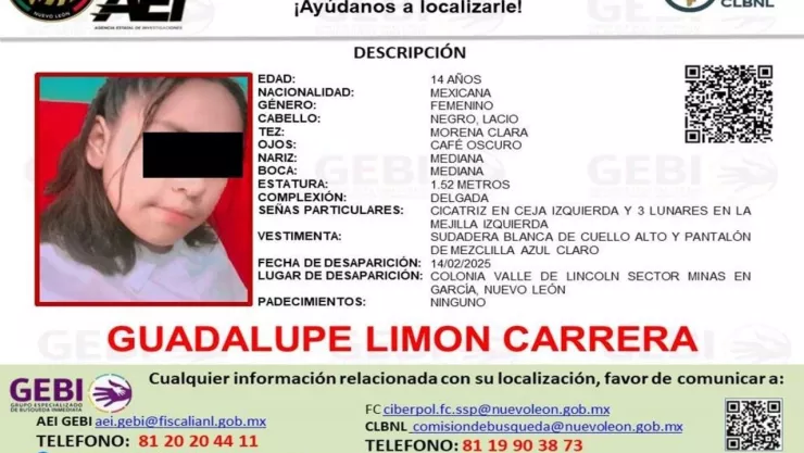 Desaparece joven de 14 años en México