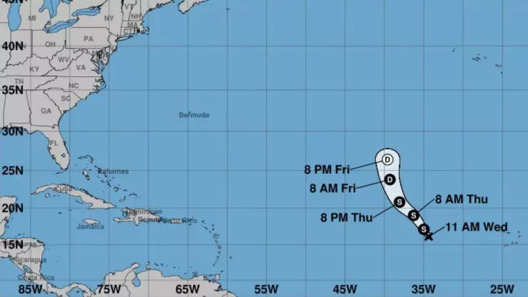 Se forma la depresión tropical Once en el Atlántico