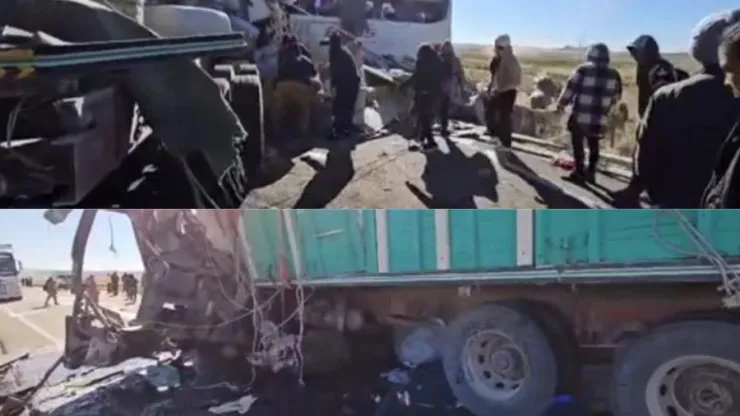 carretera–bolivia-chile-camión-choca-autobús-pasajeros-muertos-cuerpo