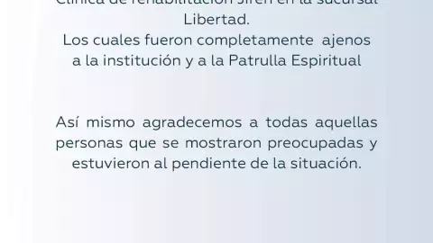 Comunicado de Clínica sobre tiroteo