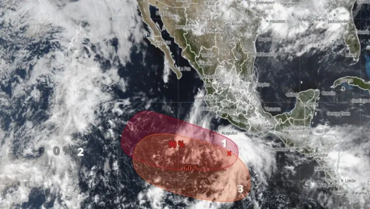 Alerta por tres zonas de baja presión en el océano Pacífico bajo vigilancia; ¿habrá efecto Fujiwhara en México?