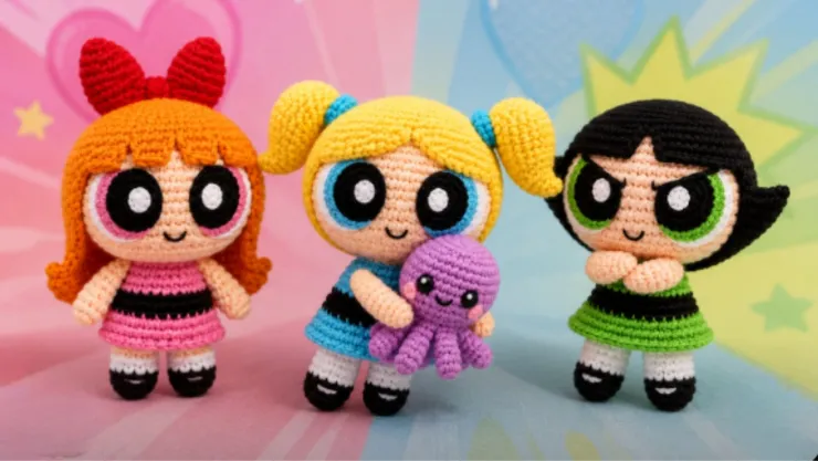 5 ideas de amigurumis de Las Chicas Superpoderosas fáciles y tiernos para colgar de tu mochila