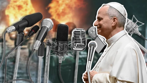 Papa León XIV advierte_ ‘La guerra no es un videojuego'; pide a periodistas evitar ‘la propaganda bélica’ (1).webp