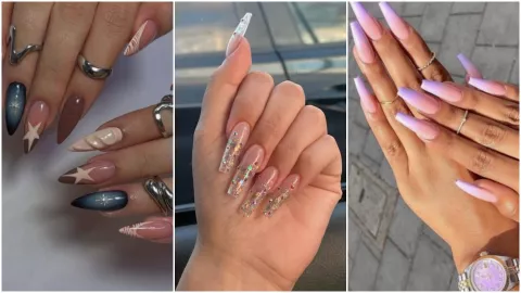 U&ntilde;as acr&iacute;licas largas juveniles