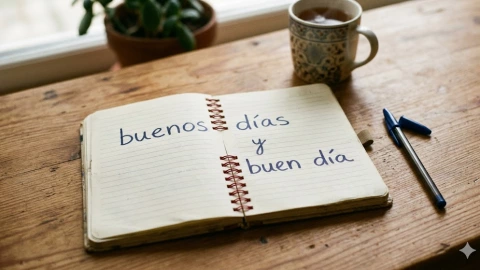 “buen día” o “buenos días” RAE