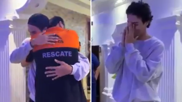 joven venezolano se reencuentra con sus rescatistas mexicanos