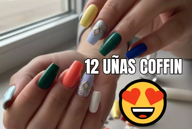 12 modelos de uñas coffin hermosos: hay de todos los colores y con diseños lindos