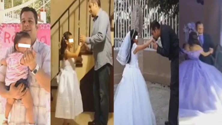 hombre se graba bailando con su hija desde bebé