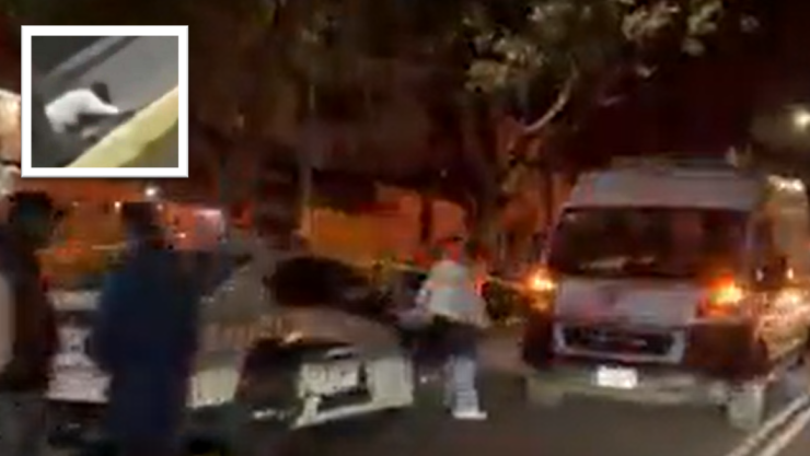 Automovilista sufre disparo en la cabeza y arrolla a sus dos agresores