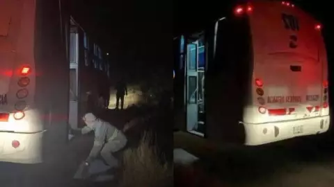 Hallan autobús en carretera Ciudad Valles-El Mante; chofer y pasajeros están desaparecidos