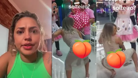 Mujer en vestido transparente