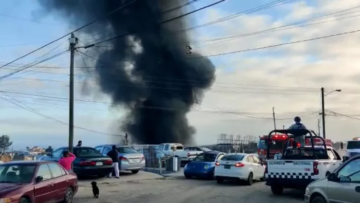 Incendio en colonia de Tijuana
