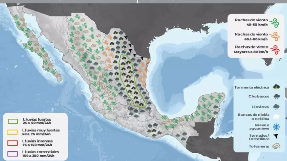 Clima en México hoy 19 de abril de 2024