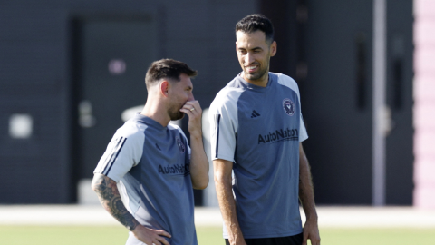 Messi y Sergio Busquets