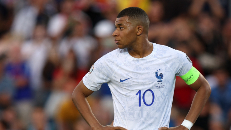 Mbappé con la selección de Francia