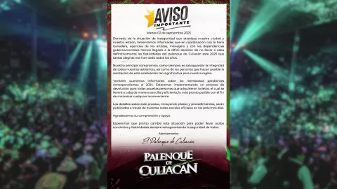Anuncian cancelación del Palenque de Culiacán 2025