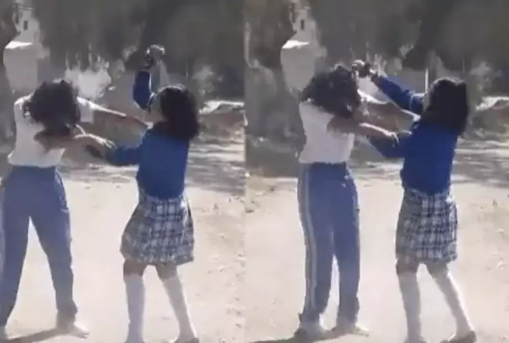 VIDEO: Momento en que “bully” de Norma Lizbeth le pega con una piedra