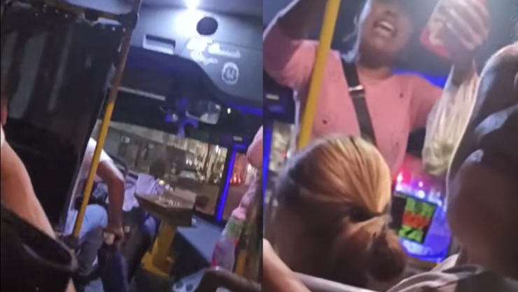 Pelea camión Costera Veracruz