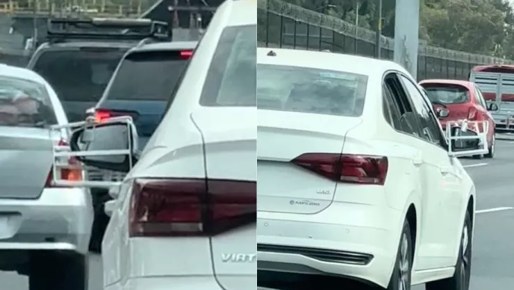 ¡Insólito! Conductor le pone rejas a los espejos de su auto para evitar robo