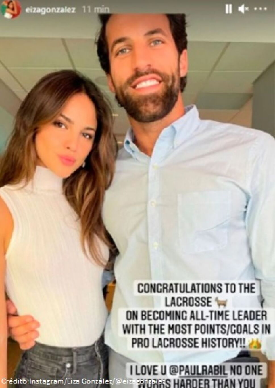 Eiza González y su novio.
