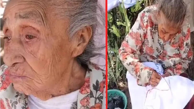 La señora Isabel vive sola en Oaxaca, a sus 97 años.-