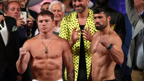Pesaje Canelo Álvarez y John Ryder