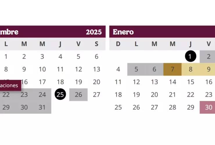 Calendario SEP diciembre 2025: Vacaciones, días feriados y puentes oficiales en México