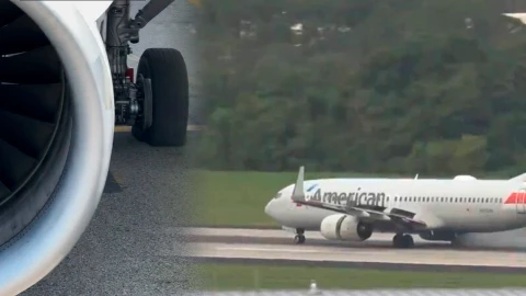 VIDEO: Llantas de avión explotan en pleno despliegue en Florida