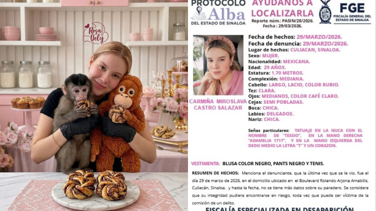 Secuestran a influencer Carmiña Castro en Culiacán, Sinaloa