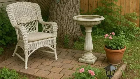 Aprovecha la esquina de tu patio para crear un espacio acogedor