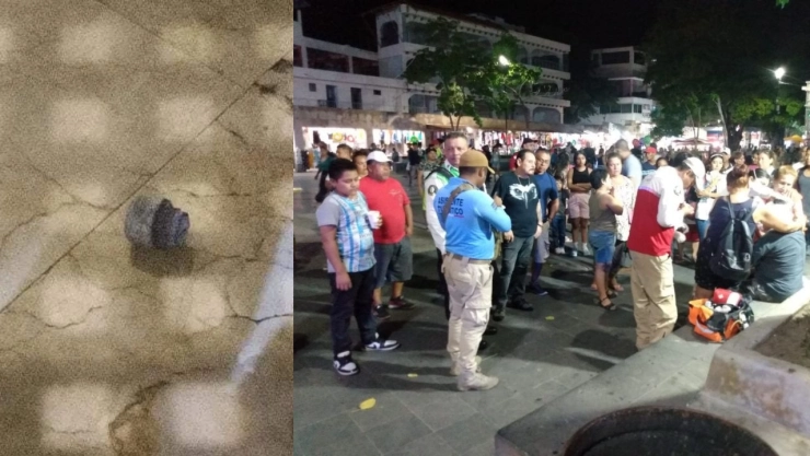 omba molotov zocalo acapulco heridos