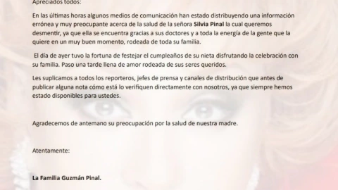 Familia de Silvia Pinal desmiente rumores; no se encuentra en grave estado de salud
