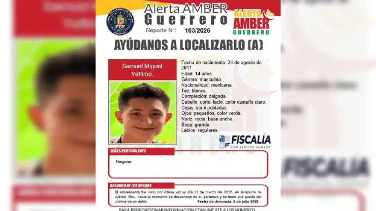 Samuel Yeffimo alerta amber