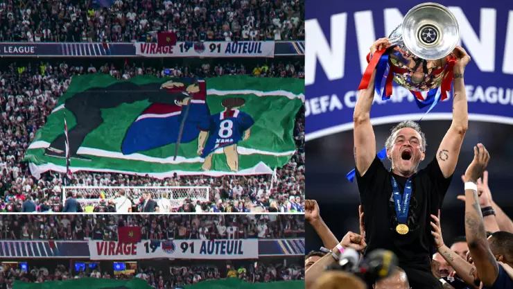 Luis Enrique PSG tifo